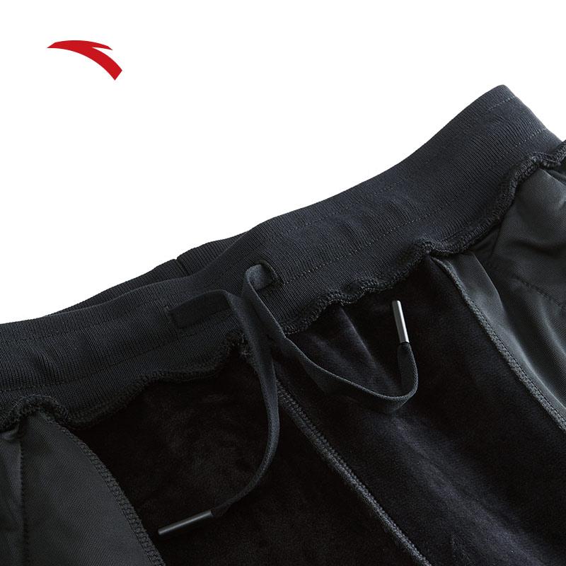 Anta Тренировочная серия Однотонные Со средней посадкой Удобные Универсальные Дышащие С прямыми штанинами Спортивные брюки Женские брюки Черный 162447312N-2