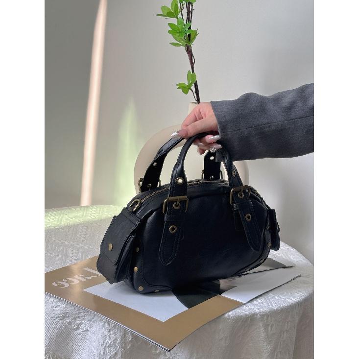 2024 Осень Зима Новая Женская Мода Ретро Сумка Мотоциклетная Сумка Нишевый Дизайн Одноплечевая Сумка Кроссбоди Трендовая