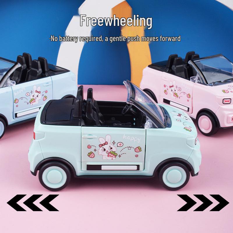 Детская мультяшная инерционная мини-спортивная машинка - Модель Wuling Hongguang для мальчика и девочки