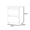 White Vintage Bedside Cabinet 30 Cm 2 Drawers Tv Table For Old Bedroom