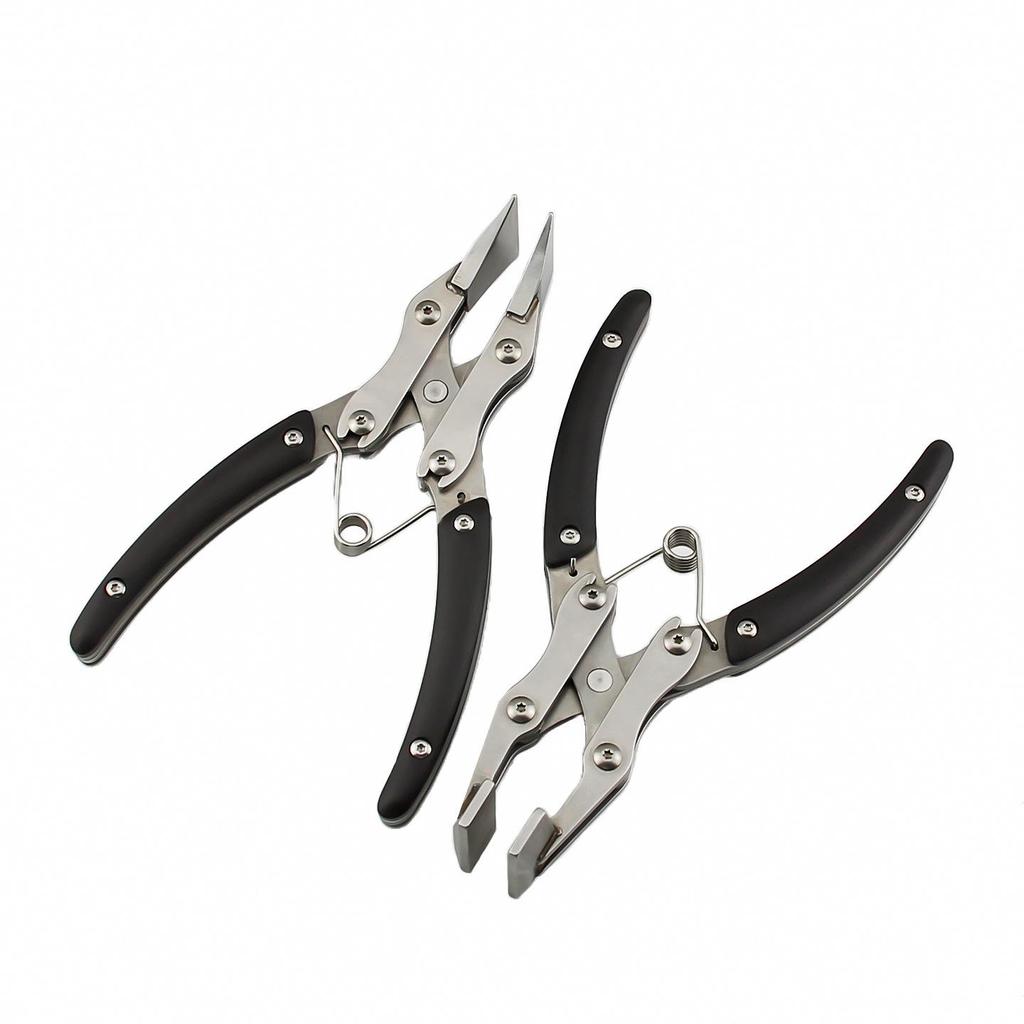 Handmade Stainless Steel Flat Nose Pliers for DIY Leather Goods, Purse Frame, Edge Pressing, and Gluing Line.