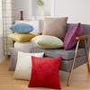 Cut Velvet Invisible Zipper Cushion Bedside Backrest Furniture Gift Square Pillow Square Cushion Leather Pillow