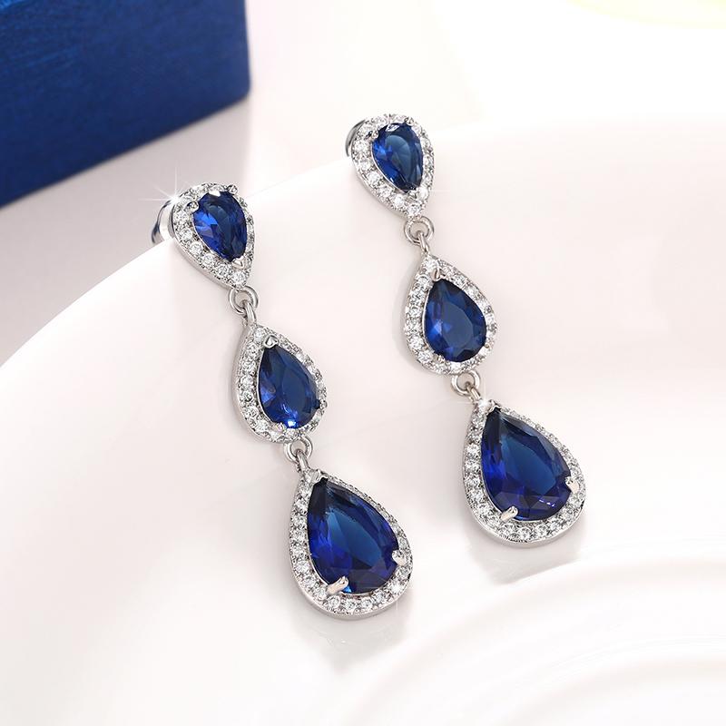 Huitan Модные висячие серьги геометрической формы для женщин, темпераментные, аксессуары для пирсинга ушей леди, свадебная вечеринка, горячий циркон