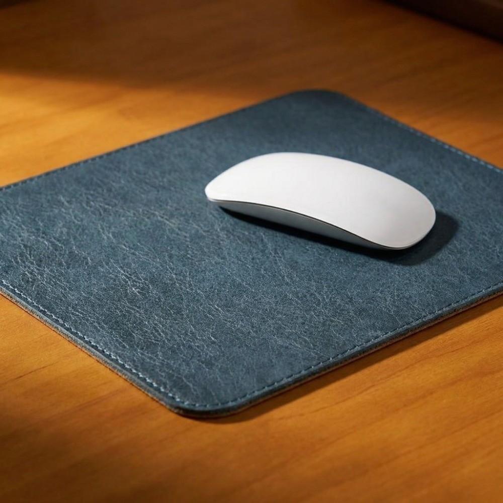High Quality Cowhide Leather Texture Double-sided Mouse Pad Non-slip Stitched Mice Mat Smooth Universal Gaming Desk Mat Students