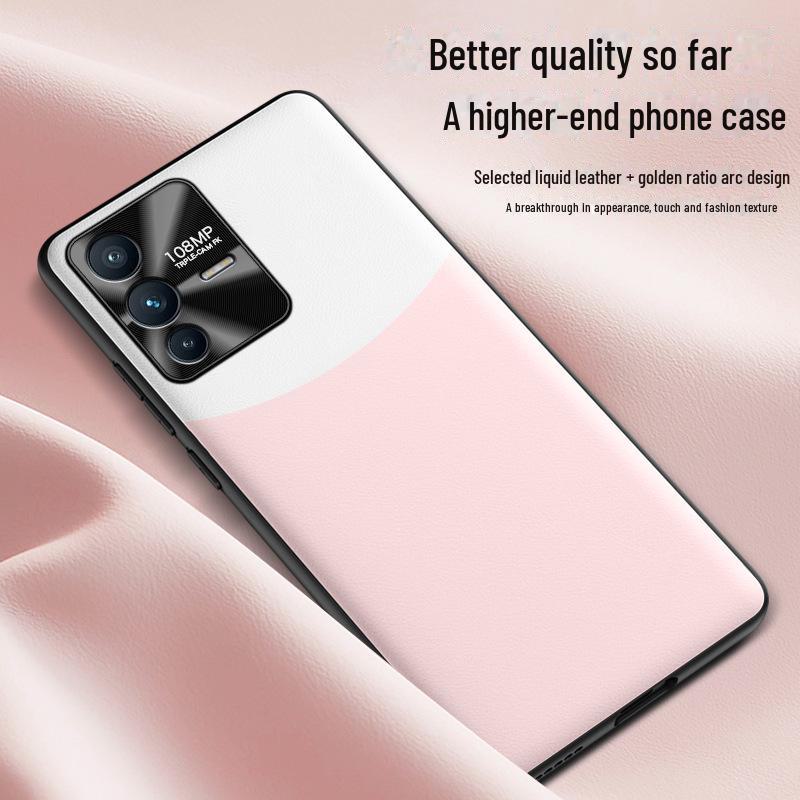 Чехол из жидкой кожи для телефона Vivo S12, устойчивый к падениям и загрязнениям. Для транспортировки доступен цельный защитный чехол.