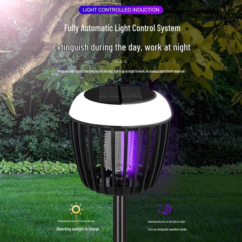 Outdoor Solar Mosquito Killer Lamp - Waterproof, Garden & Courtyard Insect Repellent