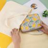 Crochet Hook Case Yellow Lemon Storage Bag Knitting Needle Carrying Bag Storage Case Double Organiser Bag for Crocheting