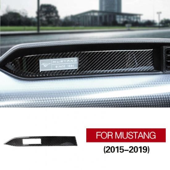 Наклейка из углеродного волокна для приборной панели автомобиля, декоративная полоса для внутренней отделки, рамка для Ford Mustang 2005-2022