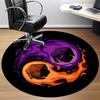 1PCDice Flames Office Round Area Rug,  Mat Suitable For Office, Under Office Chairs Bedroom Living Room Home Decor, Room Deco