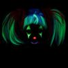 California Costume Clown Punk Rocker Twin Pigtail Black Light Glow-in-the-Dark Costume Wig, 7020-062, One Size