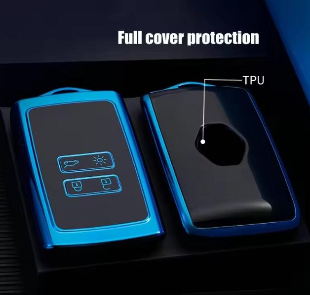 НОВЫЙ ТПУ Чехол для ключа автомобиля Полная защита Для Renault Koleos Kadjar Megane Talisman Captur Espace Clio 2016-2019 4 кнопки Аксессуары