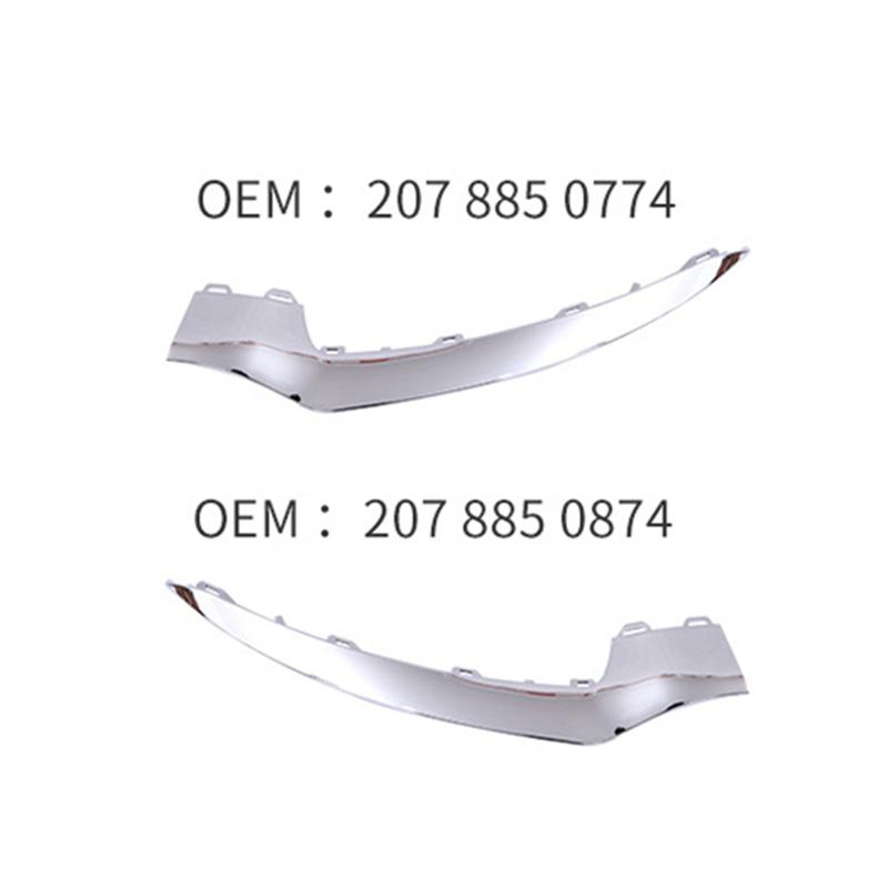 NEW Front Lower Bumper Chrome Molding Trim Silver OE# A2078850774 A2078850874 A2078850974 For Mercedes E CLASS W207 E300 2014-