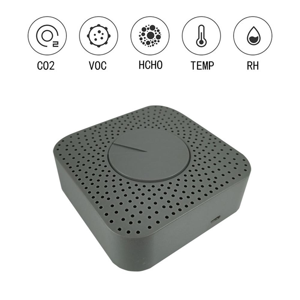 Zigbee Air Box Tuya Smart 5-в-1 Формальдегид CO2 Температура Влажность Тестер Умный Дом Монитор Воздуха