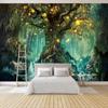 Photo Wallpaper 3D Romantic Fantasy Forest Tree Hand Painted Murals Living Room TV Sofa Kids Bedroom Background Wall Paper Walls
