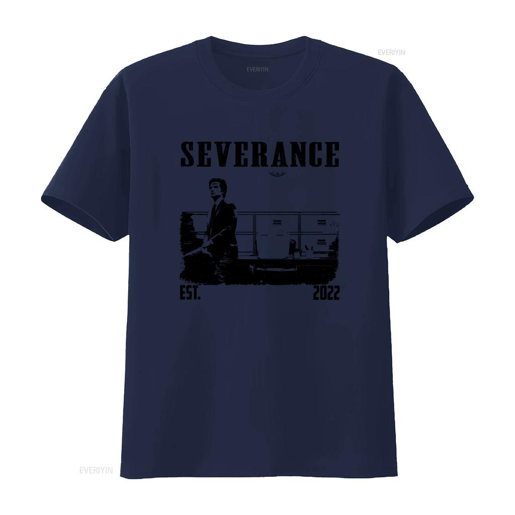 Severance TV Series Vintage Midcentury T Shirt for Men 2022 Est Print Crewneck Casual vintage Washed Comfortable homme