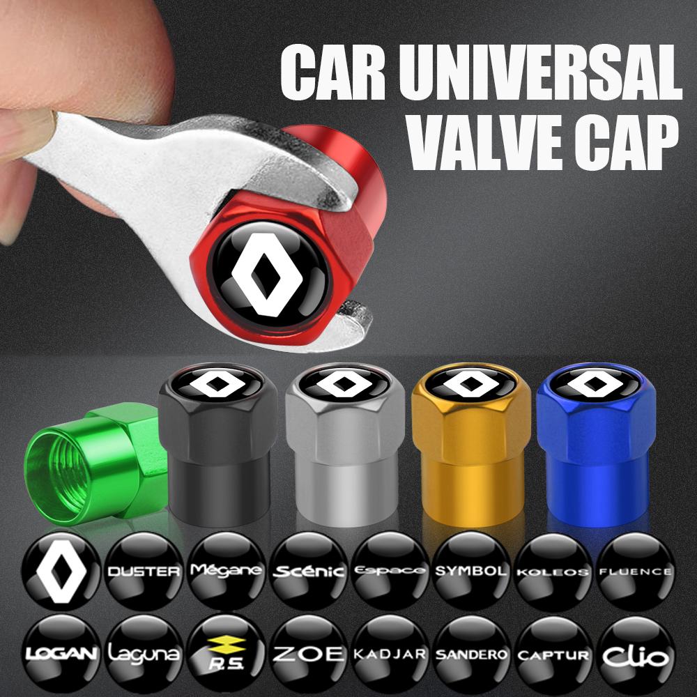 Для Renault 2026 Новые колпаки на диски 4 шт. Колпачки на вентиль колеса автомобиля Автоаксессуары для Renault Captur Twingo Megane Clio Dus