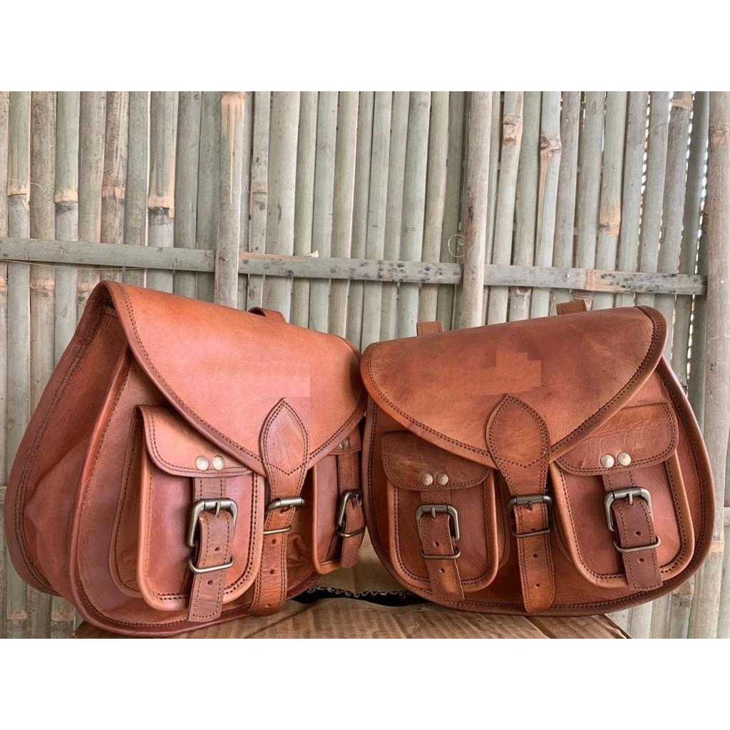 Мотоциклетные седельные сумки из козьей кожи, седельная сумка, багажная сумка, несколько отделений