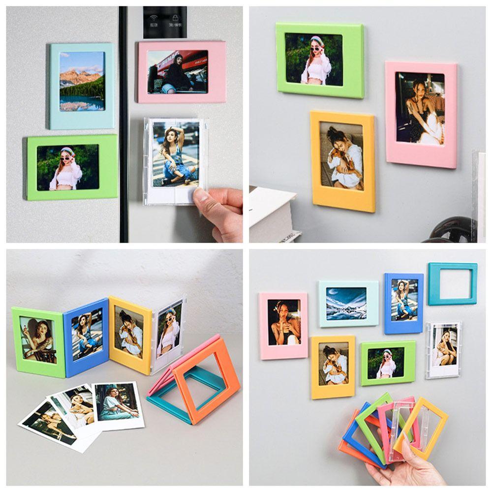 3 inches Instant Camera Photo Frame Magnetic Refrigerator Sticker for Home Decoration
