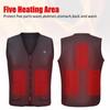 S-3XL USB Heating Tank Top Men's Winter Electric Sleeveless Jacket Outdoor Heating Tank Top Hiking Heating Tank Top (Excluding Power Bank)