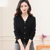Women's Premium 100% Pure Wool V-Neck Short Cardigan