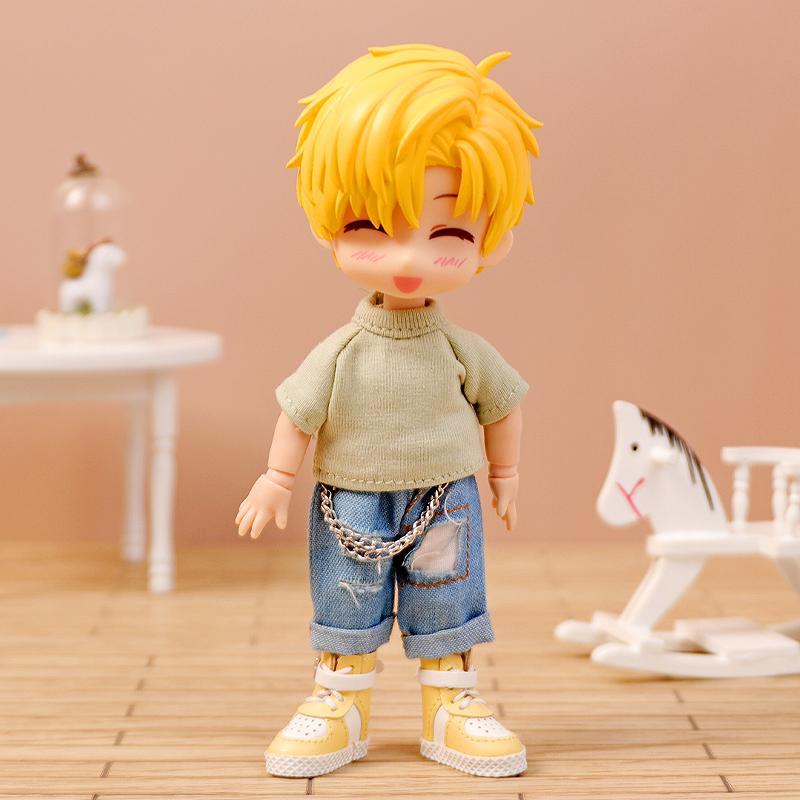 1 шт. Новая одежда для кукол ob11 bjd Футболка Джинсовые шорты для 1/12 bjd obitsu11ob11 molly кукольные аксессуары Одежда