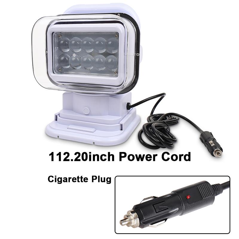 1PC 50W 60W Heighten Remote Wireless Control Led Marine Search Light for Offroad ATV SUV Truck Yacht Boat Tractors Led Spotlight