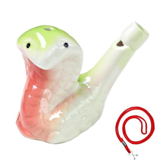 Мини Керамический Свисток Водяная Птичка Милые Животные Китайского Зодиака Шумоиздатель с Подвесным Шнурком Имитирует Пение Птиц Свисток Детская Игрушка для Ванны