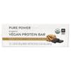 Pure Power, Organic Vegan Protein Bar, Peanut Butter, Chocolate Coated, 12 Bars, 52G (1.83Oz) Each