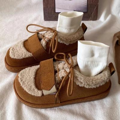 2024 Новые модные женские ботильоны на платформе, женские зимние ботинки, толстые плюшевые ботинки из натуральной кожи, увеличивающие рост