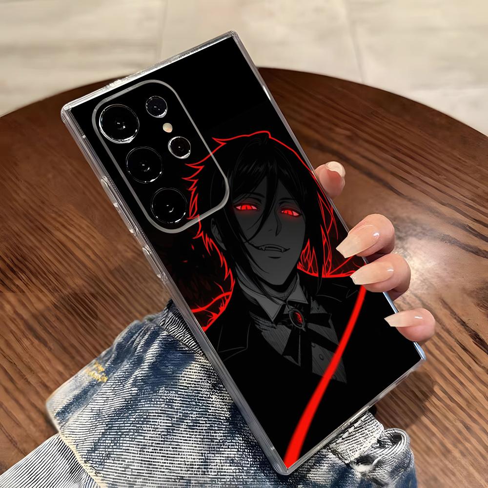 Японский аниме Черный дворецкий Чехол для телефона Samsung S26 S25 S24 Ultra S23 Fe S22 S20 S21 Plus Plus 5G Fe Прозрачный чехол