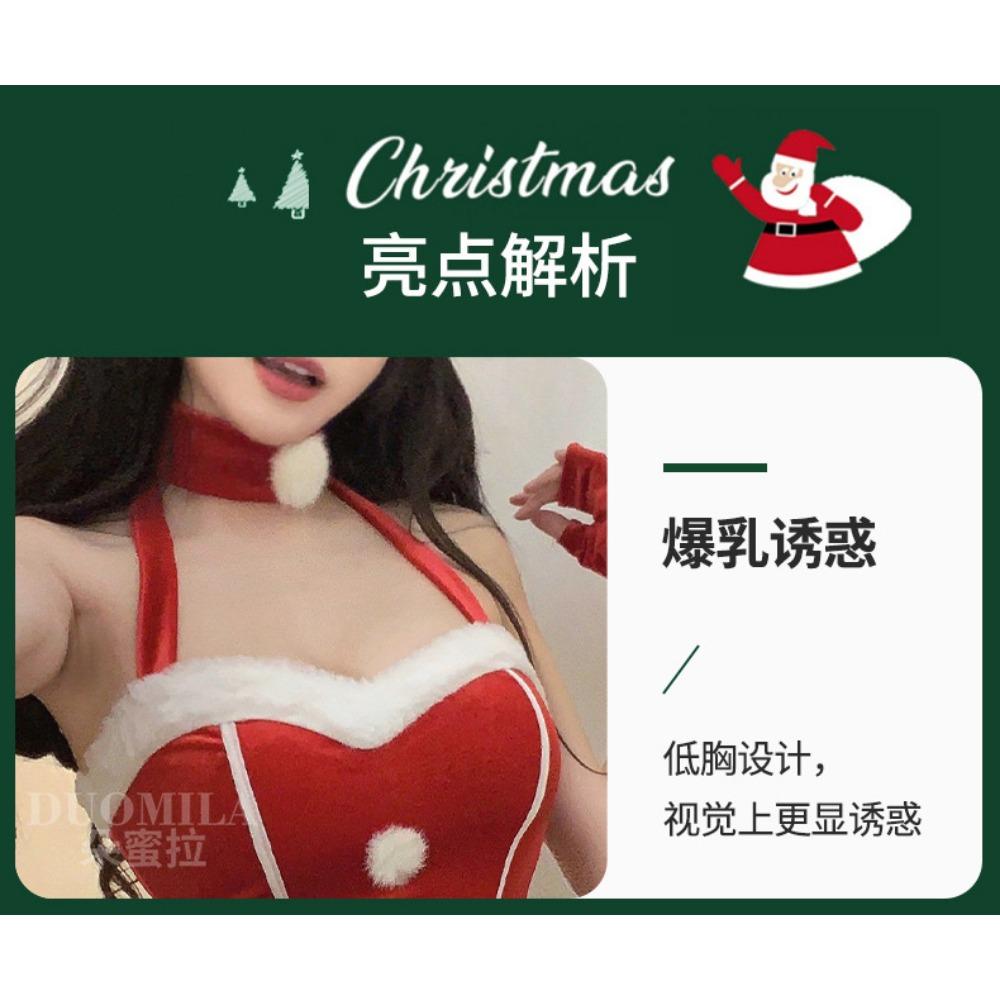 Рождественское платье Domila, женское бархатное платье, чистое похоть, сексуальный женский костюм для трансляции в прямом эфире, сценический костюм на Хэллоуин