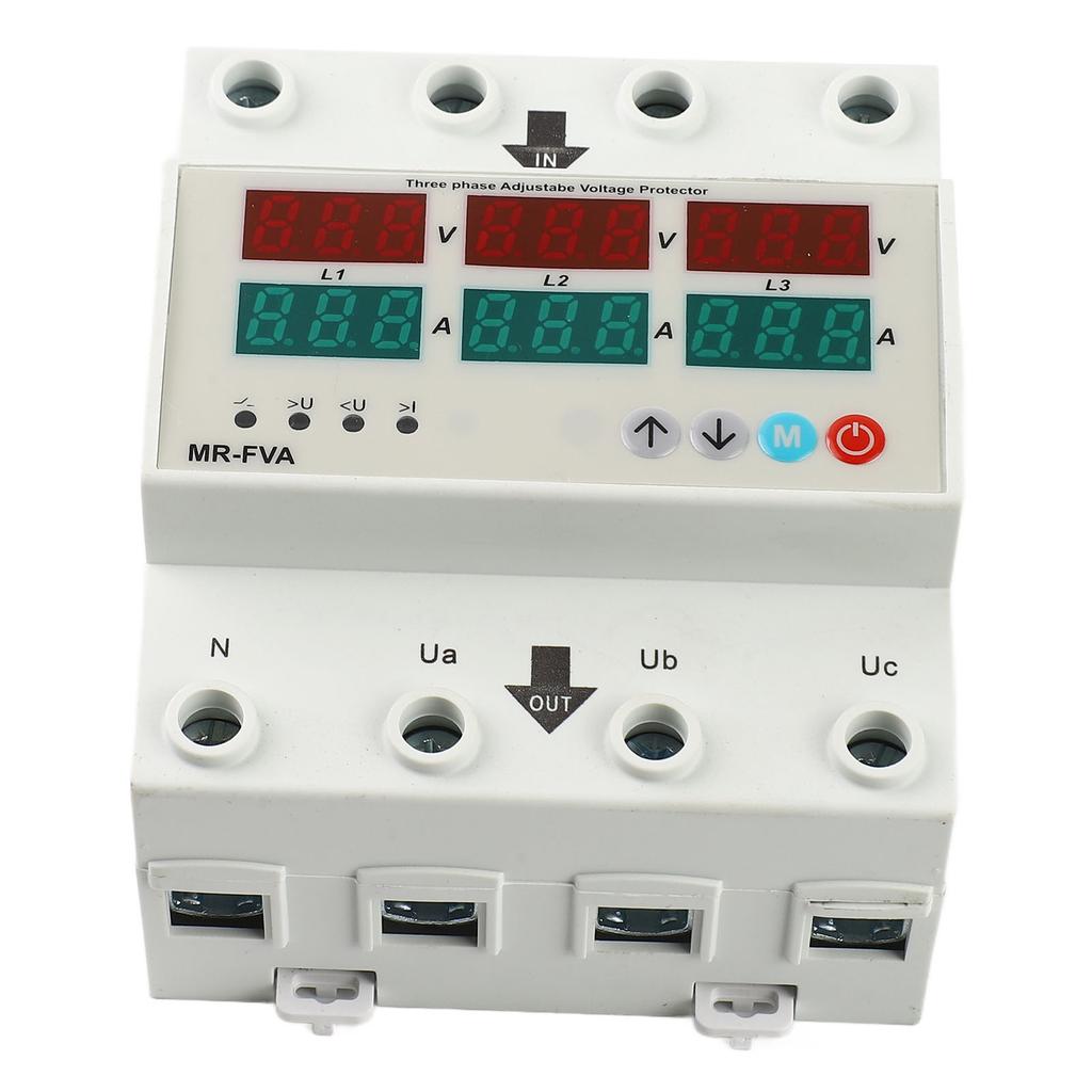 3-фазный регулируемый предохранитель напряжения 220 В с самовозвратом для защиты от повышенного и пониженного напряжения для бытовых нужд