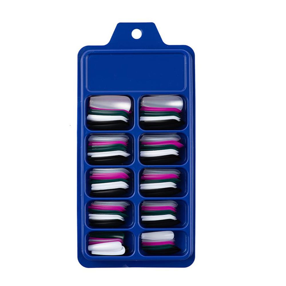 100Pcs Candy color Acrylic Beauty Tools False Nail Tips Full Cover Ballerina Fake Nails Manicure