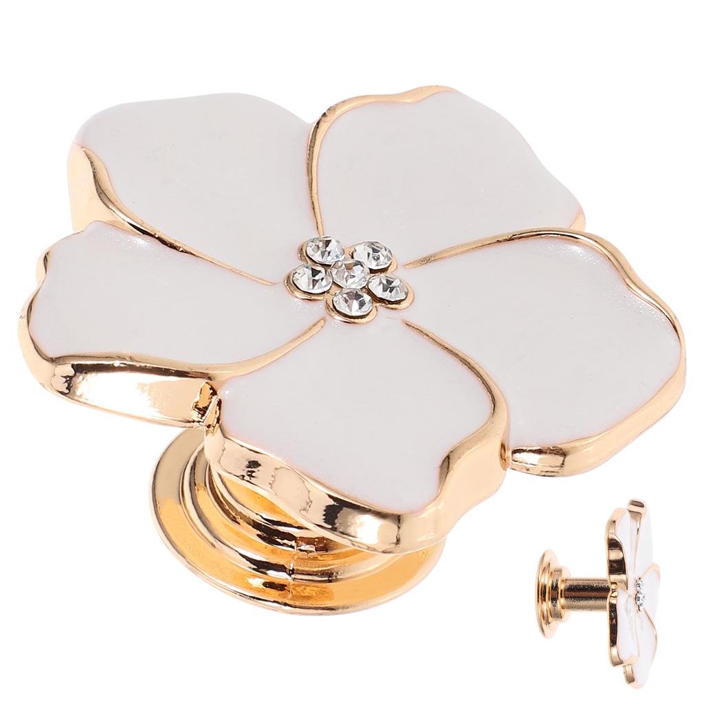 Сплавной мебельный кноб Декоративный в форме цветка Надежная ручка-пуговица для ящика для комода, шкафа, тумбочки
