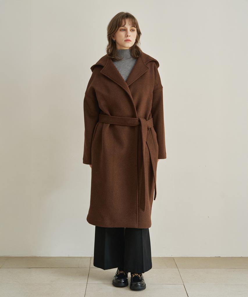Armoiresecret Brown Hooded Long Coat