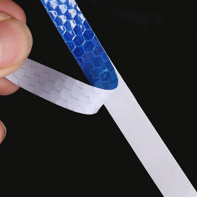 1см*8м Светоотражающие ленты Светоотражатели Предупреждающая лента Наклейка для ночной безопасности Белый Красный Оранжевый Зеленый для велосипеда автомобиля