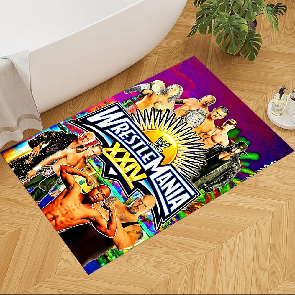 Wrestlemania Carpet Suitable for Decorate room Foyer Balcony Outdoor Anti-slip Rug Decorate Offices Perfect Gift for Friends & Family