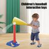 Kids Baseball Toy Set with 4 Balls And Launcher T Ball Set