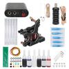 Complete Tattoo Machine Kit Power Supply Needles Tips Handles Tattoo Supplies for Beginners