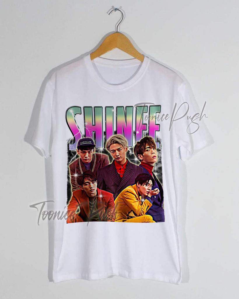 Футболка SHINee, футболка и свитшот SHINee в винтажном стиле с ретро-графическим дизайном