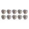 10PCS Hearing Aid Domes 12mm0.5in Double Layer Soft Silicone Washable Removable Anti StaticBlack