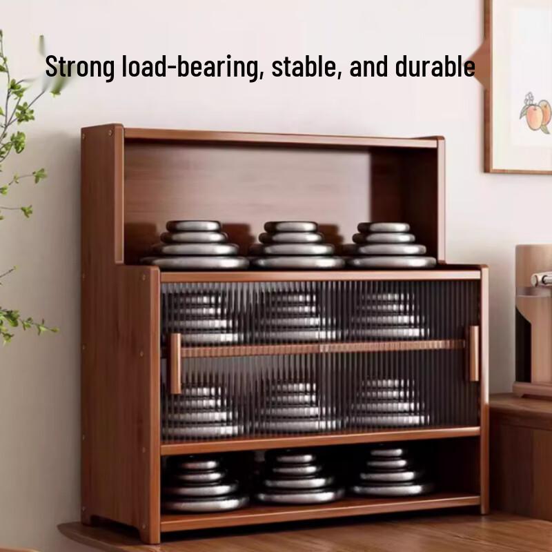 Современный настольный шкаф для хранения с раздвижной стеклянной дверцей