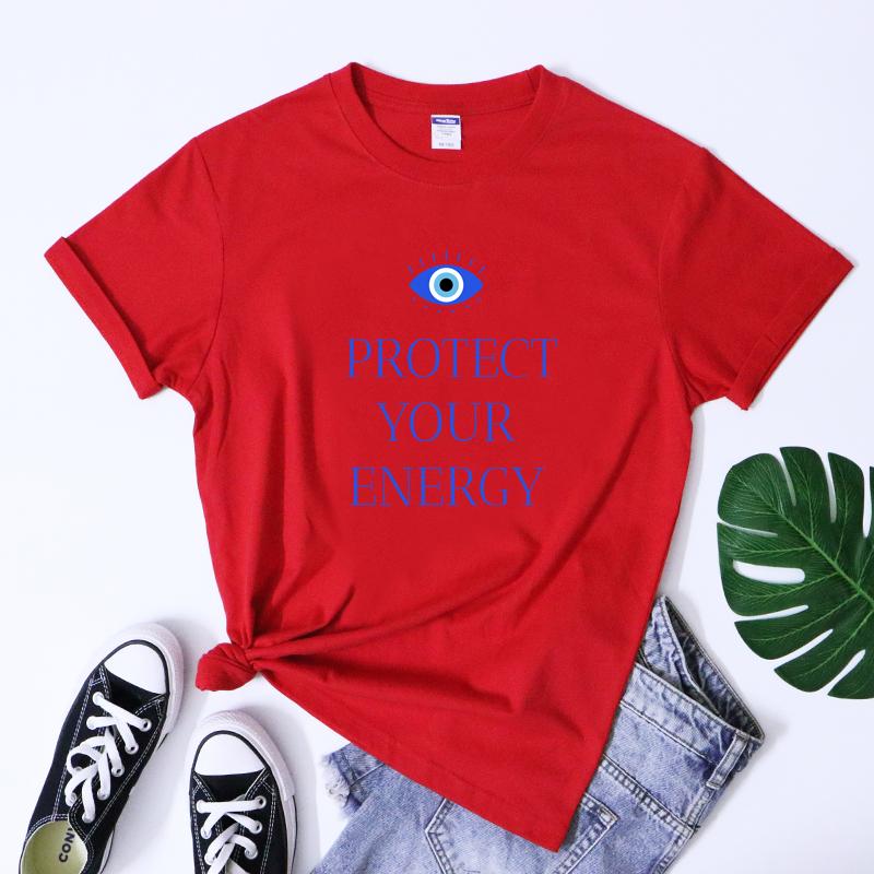 Protect Your Energy Evil Eye Tshirt Aesthetic Witch Hippie Spiritual Tee Shirt Top Gothic Withcy Unisex Mystic Tshirt
