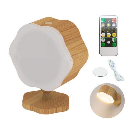 Светодиодный настенный светильник с 3 уровнями яркости, регулируемой яркостью, регулируемым углом наклона, простой в установке, заботящийся о глазах ночной светильник с дистанционным управлением