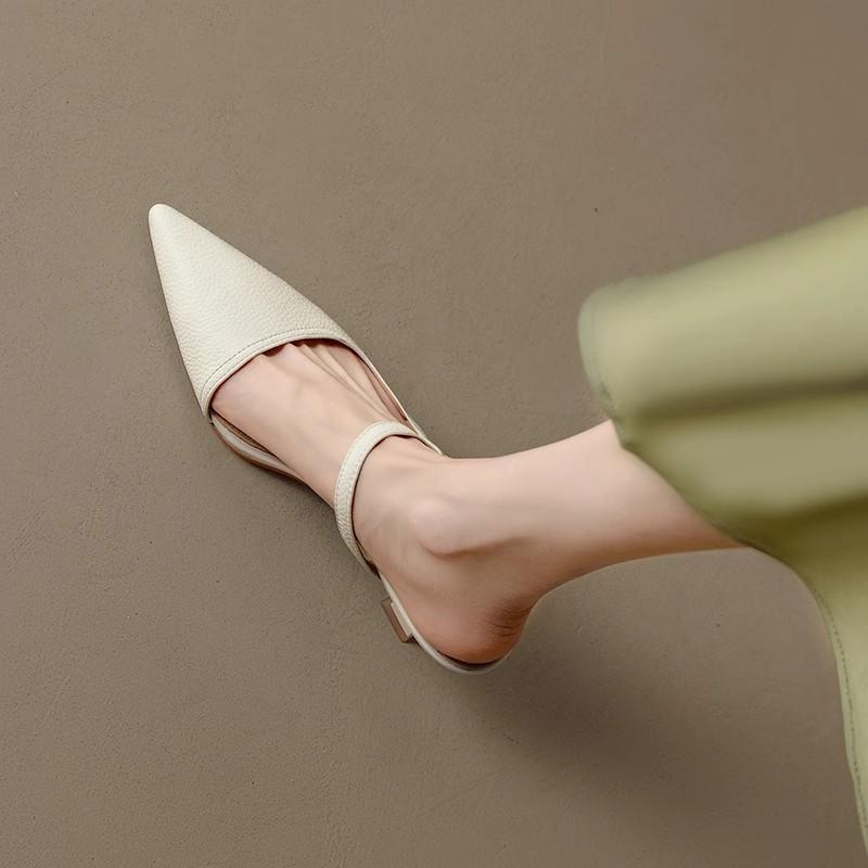 Баотоу полутапочки женские высококлассные крутые тапочки модные с юбкой темпераментные сандалии шлепанцы женские изысканная летняя обувь