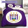 RSC Anderlecht  Узорный Комплект Постельного Белья Одеяло  Домашний Декор  Подарок (1 пододеяльник + 2 наволочки без наполнителя)