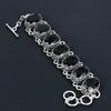 Beautiful Black Spinel Gemstone Handmade 925 Sterling Silver Jewelry Black Spinel Neclace Bracelet Set, Antique Jewelry Set, Bracelet For Gift