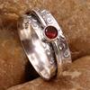 Garnet Spinner Ring, 925 Sterling Silver, Gemstone Spinner Ring, Fidget Ring, Meditation Ring, Band Ring, Anxiety Ring, Gift For Her, Party Wear Gift