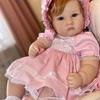 23 Inch Reborn Doll Kit Charlotte Toddler Fresh Color Soft Doll DIY Kits Vinyl Silicone Doll So K2J0