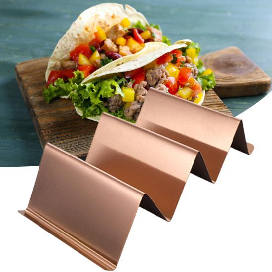 Taco Holder Smooth Surface Convenient Stainless Steel Mexican Food Display Stand Home Supplies